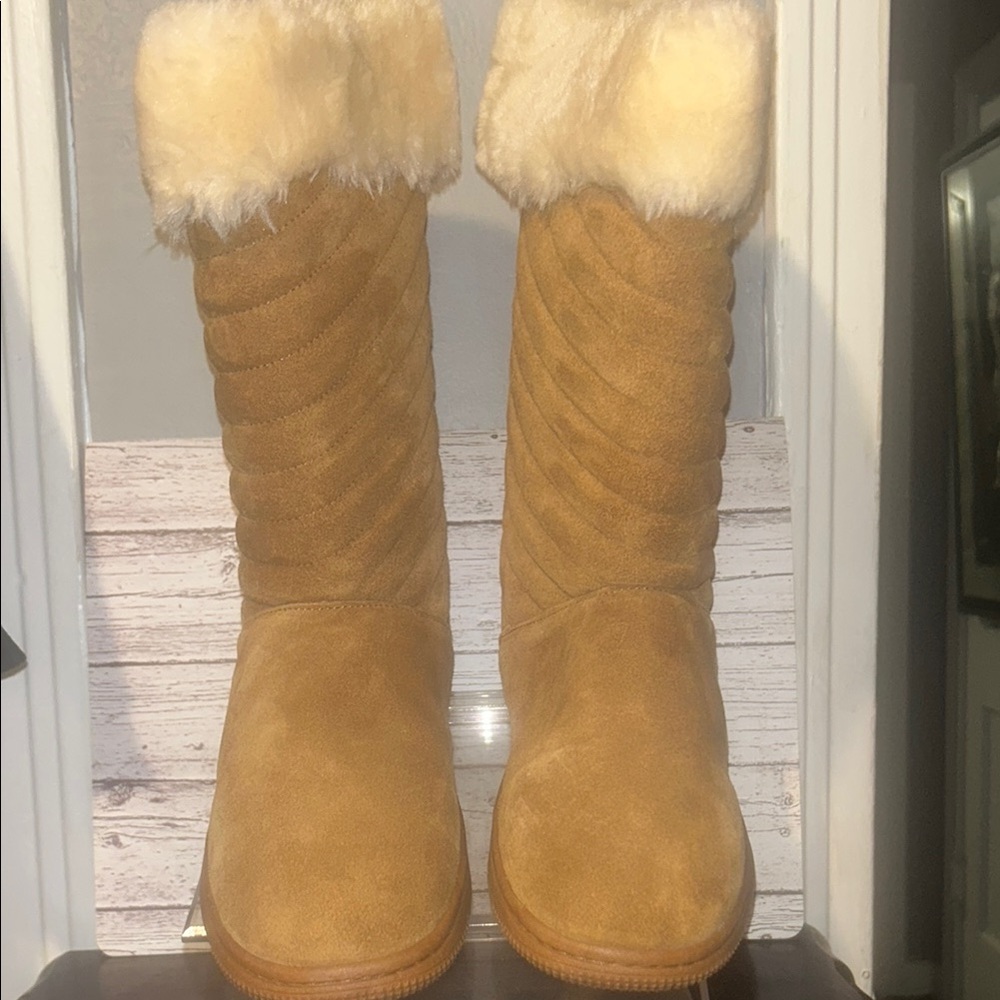 Style & Co Women’s Tan Faux-Fur Winter Boots — Size 10 (NWT)
